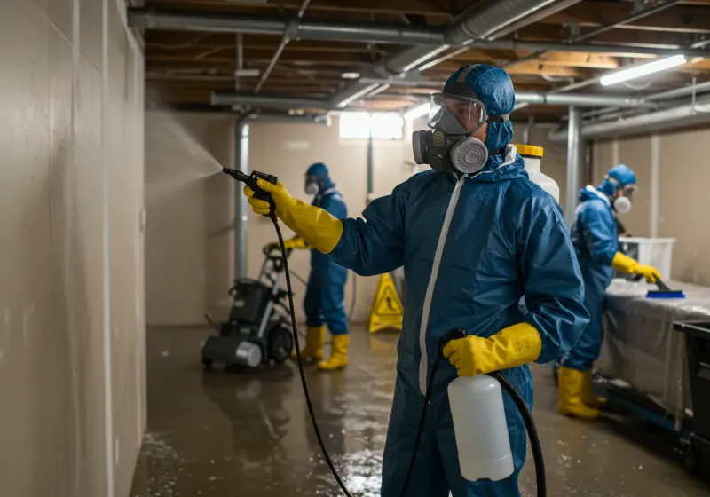 Basement Sanitization and Antimicrobial Treatment process in Ester, AK