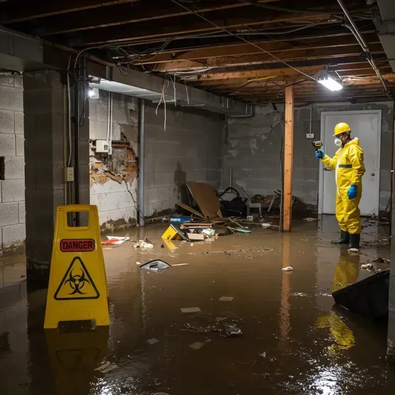 Flooded Basement Electrical Hazard in Ester, AK Property